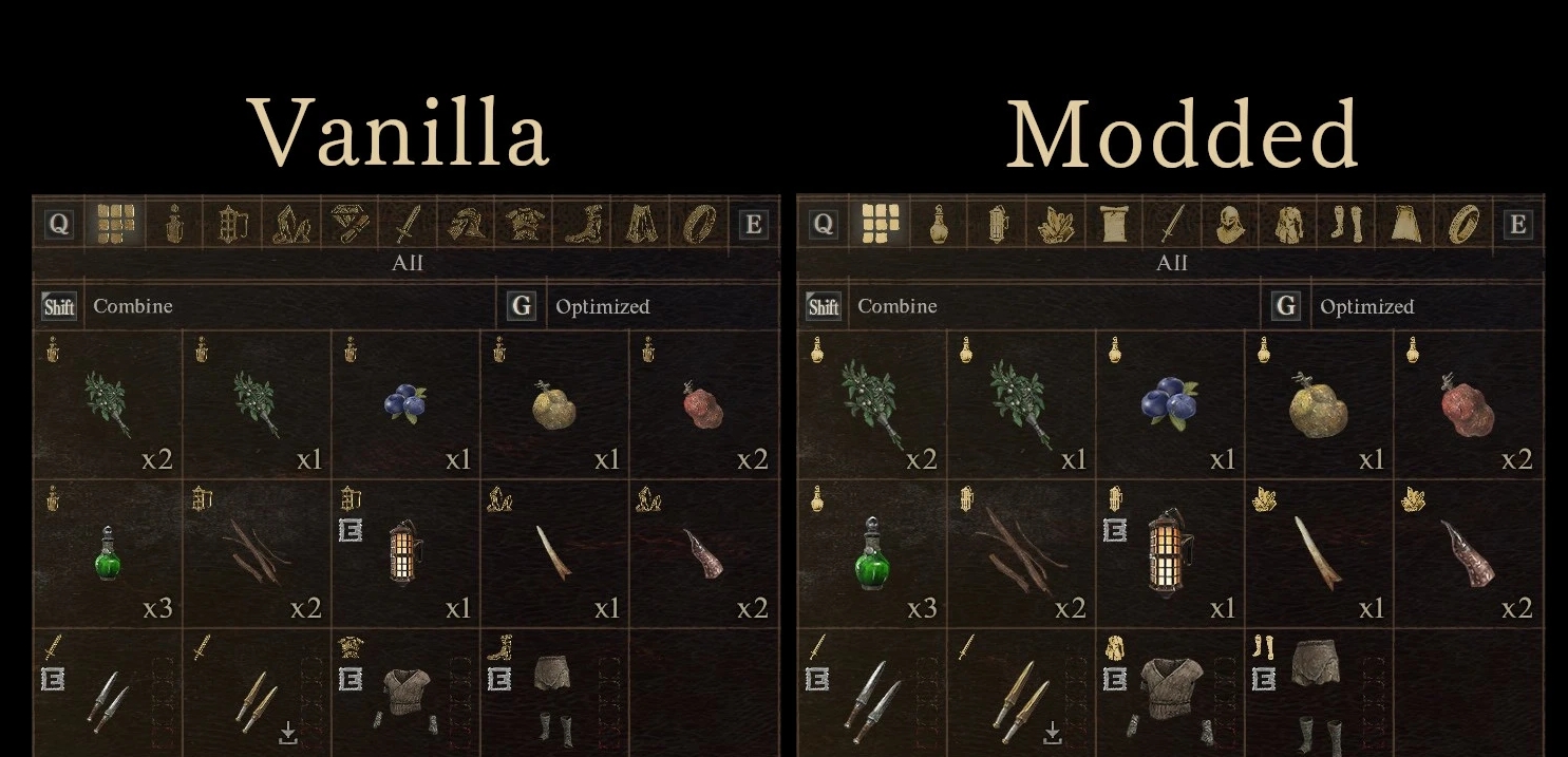 《龍之信條2》更好的UI-物品欄MOD