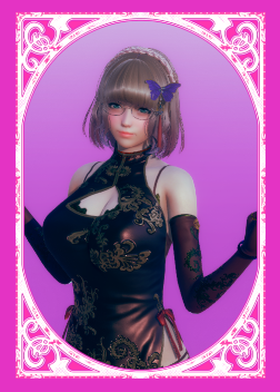 《AI少女》金色短發(fā)黑色旗袍小姐姐MOD