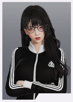 《AI少女》運(yùn)動衫黑框眼鏡美少女MOD