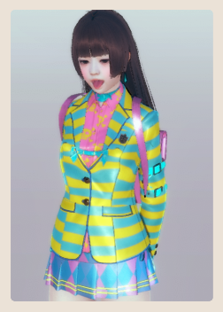 《AI少女》彩色制服短裙長發小可愛MOD
