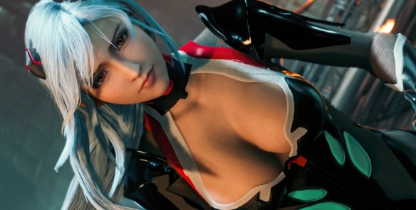 《最終幻想7：重制版》蒂法原本發色絕美cosEVA黑綾波麗MOD