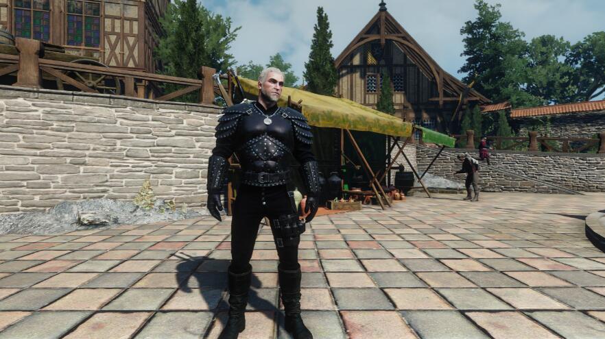 《巫師3次世代版》深黑色遺棄狼套裝MOD