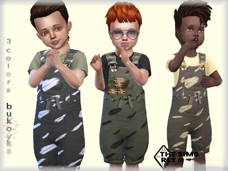 《模擬人生4》小男孩幼兒吊帶褲MOD