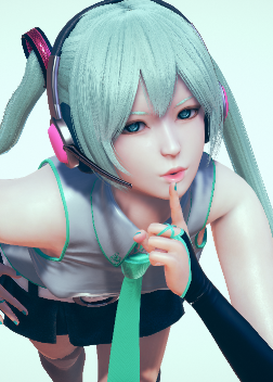 《AI少女》綠色雙馬尾虛擬歌姬初音未來MOD