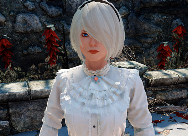 《上古卷軸5：天際重制版》CBBE生化4重置版阿什莉服裝MOD