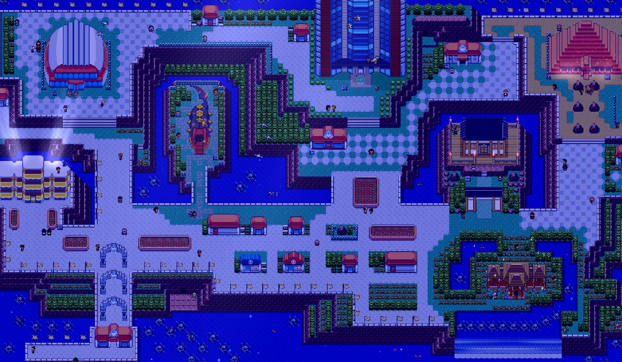 《Wallpaper Engine》口袋妖怪紅/藍/綠寶石對戰開拓區夜晚動態壁紙