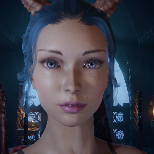《懲戒魅魔》柳眉杏眼藍發佳人捏臉MOD
