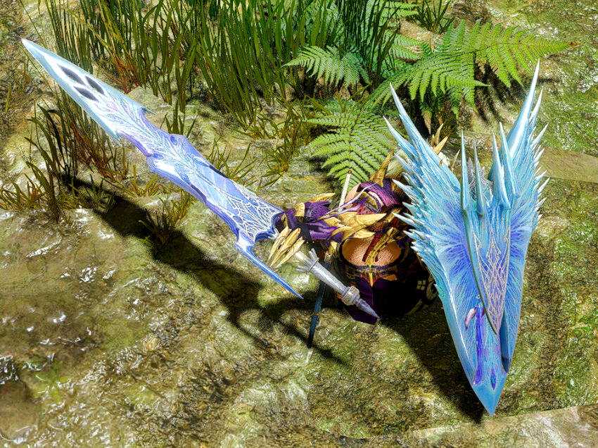 《怪物獵人：崛起》世界冰咒龍盾斧MOD