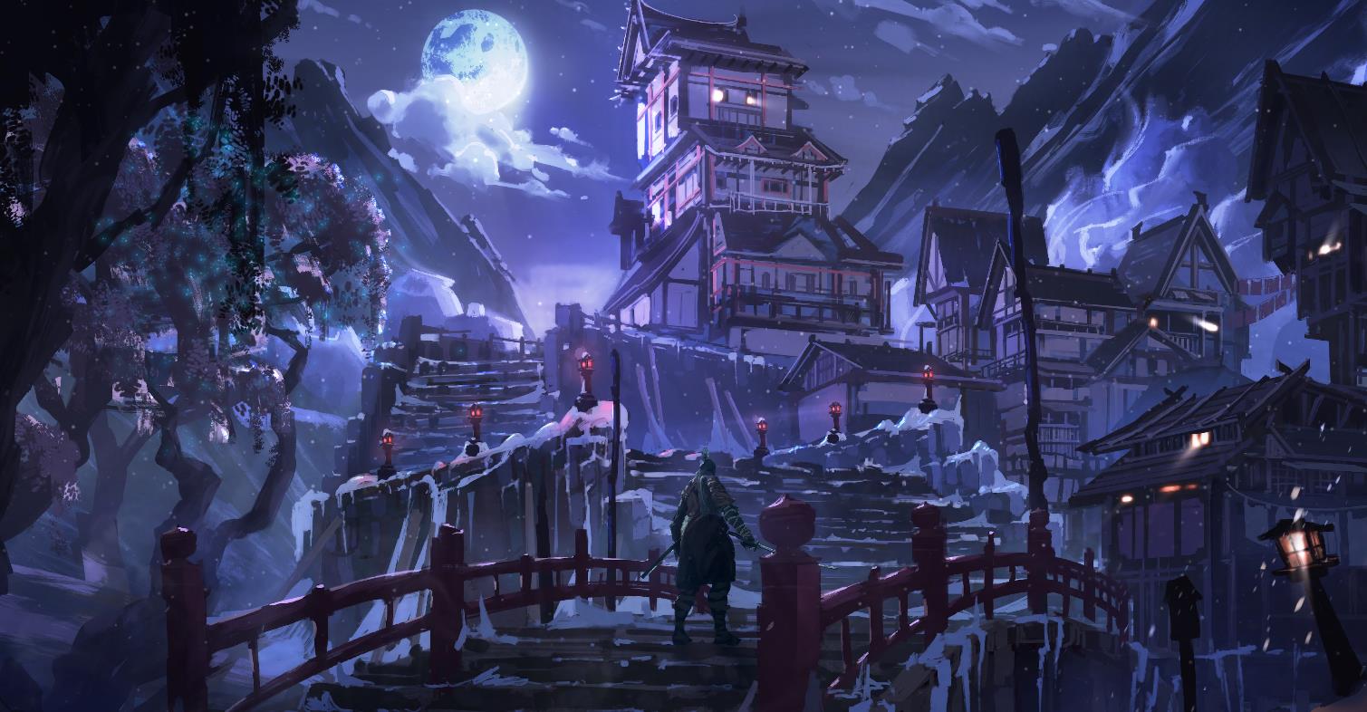 《Wallpaper Engine》只狼 - 夜探繪圖動態壁紙