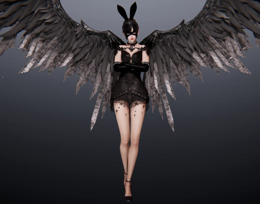 《AI少女》斗羅大陸女主角小舞黑天鵝連衣裙形象MOD