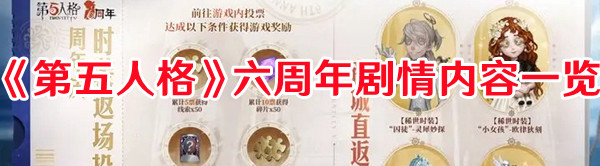 《第五人格》六周年劇情內(nèi)容一覽