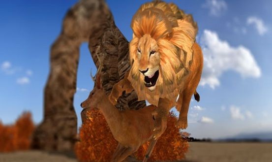 獅子捕獵戰場