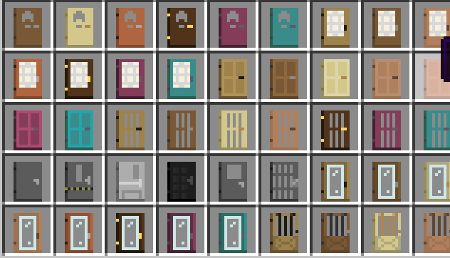 《我的世界》1.16.5多種多樣的門MOD