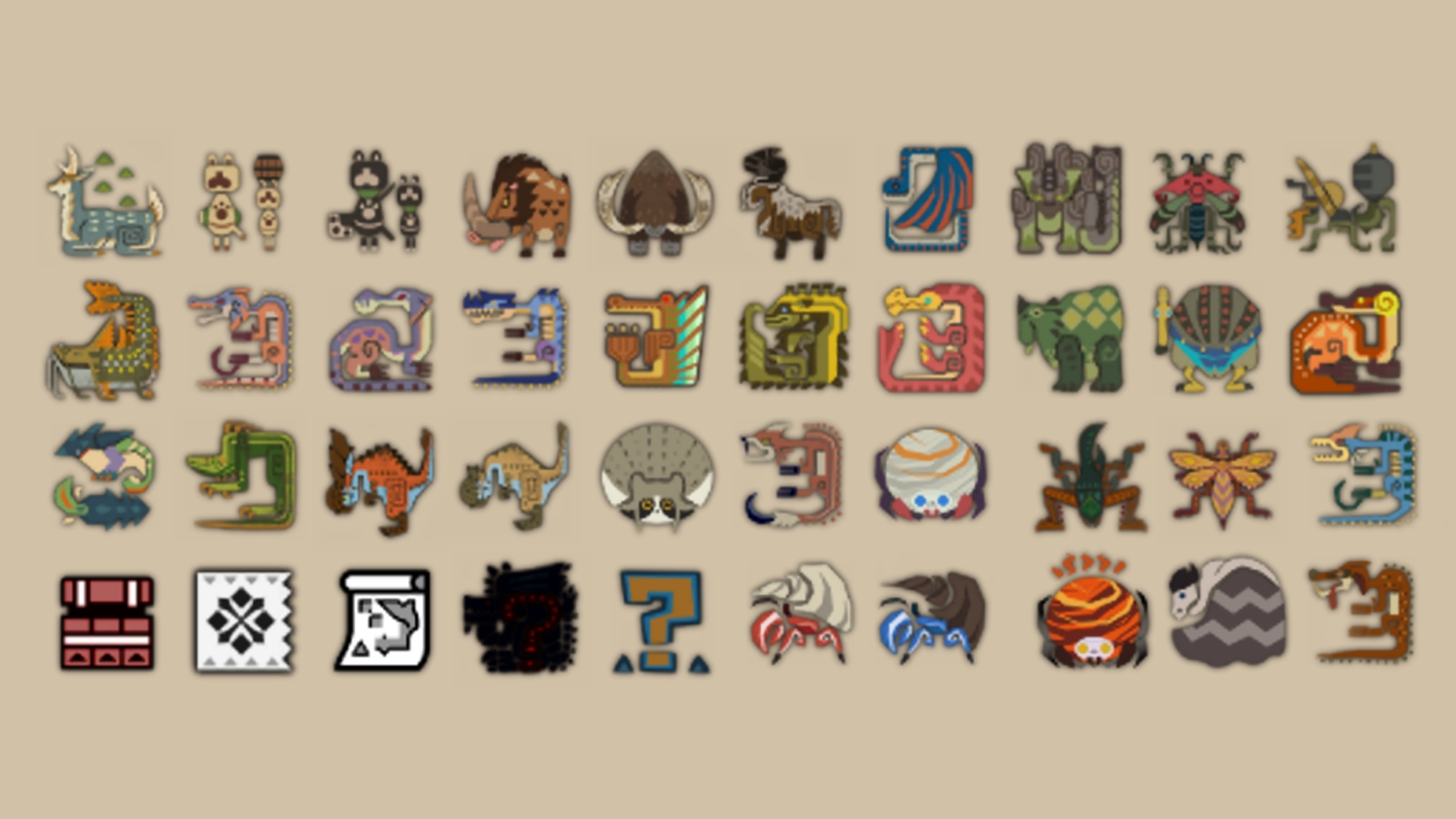 《怪物獵人：崛起》經典怪物圖標包MOD