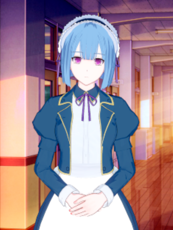 《戀活Sunshine》藍發高冷女仆制服美少女MOD