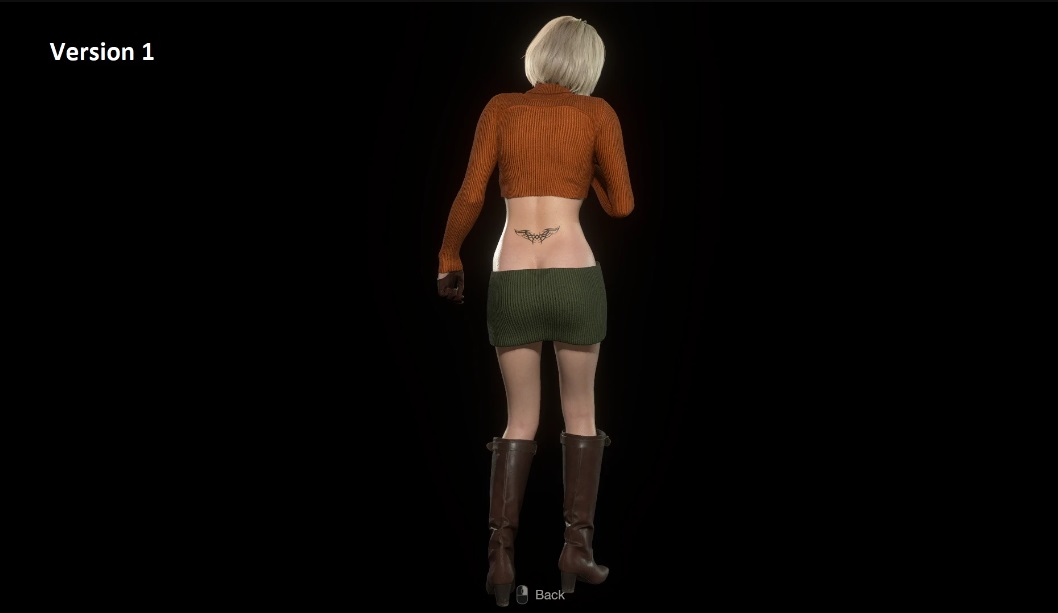 《生化危機4：重制版》短裙阿什莉腰背紋身MOD[正式版]