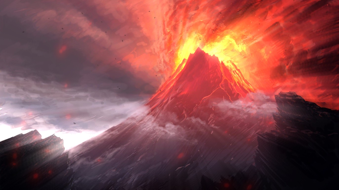 《Wallpaper Engine》火山爆發藝術風動態壁紙