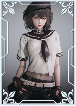 《AI少女》火辣身材黑絲水手服女高中生MOD