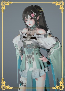 《AI少女》青衫白襪古風少女若曦MOD