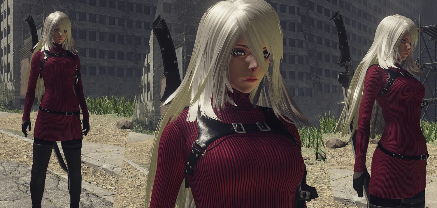 《尼爾：機(jī)械紀(jì)元》A2小姐姐生化4艾達(dá)王服裝MOD