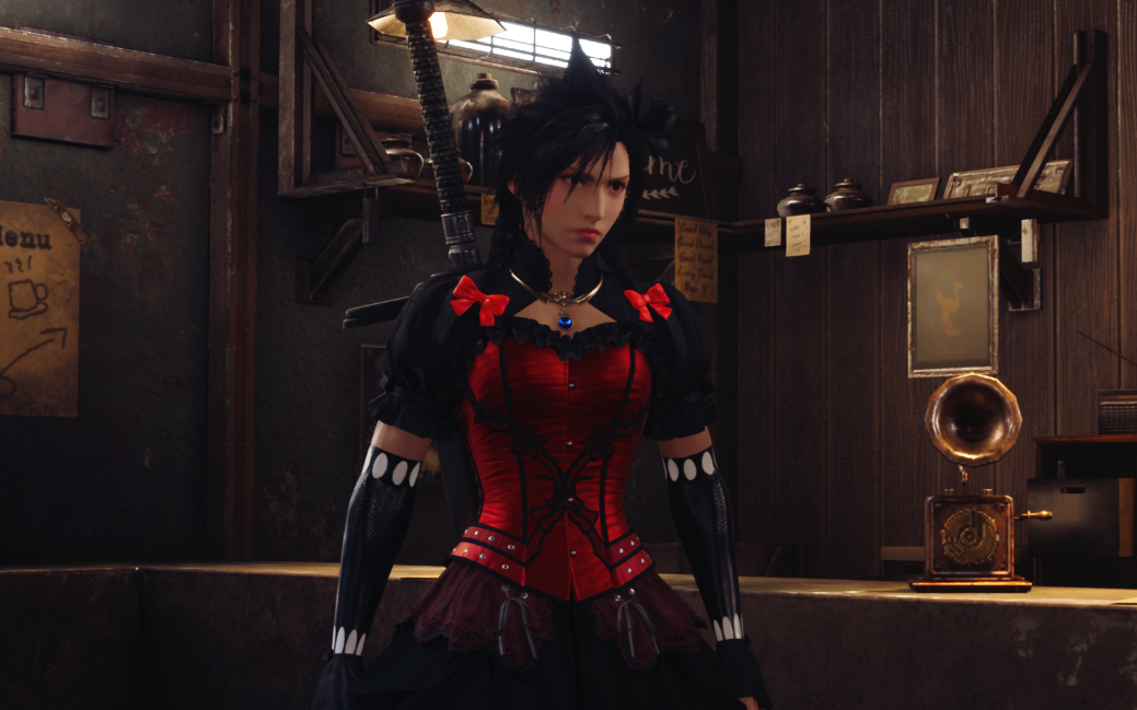 《最終幻想7：重制版》克勞德兩款哥特風禮裙v1.2MOD