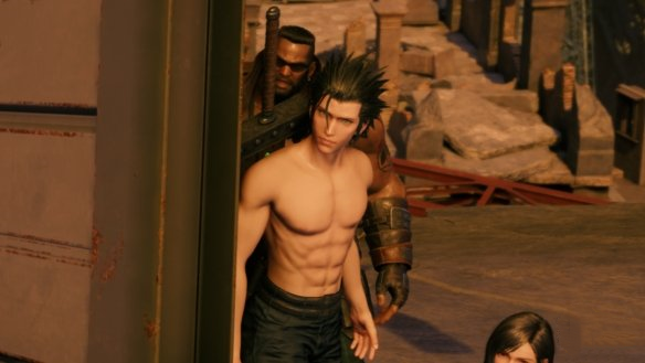 《最終幻想7：重制版》健美身材扎克取代克勞德MOD