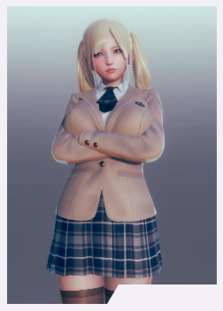《AI少女》高中校服黑色過膝襪美少女MOD