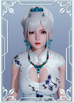 《AI少女》性感白發(fā)珠鏈美人MOD
