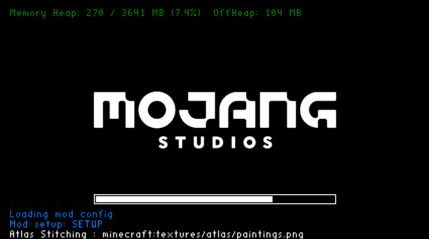 《我的世界》1.16.5黑白風格啟動界面MOD
