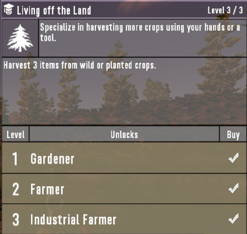 《七日殺》LivingOffTheLand技能增強(qiáng)MOD