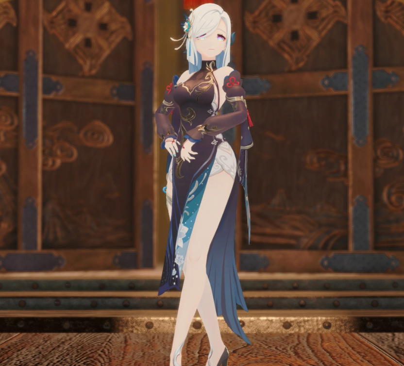 《怪物獵人崛起：曙光》原神申鶴冷花幽B款MOD