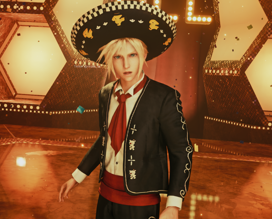 《最終幻想7：重制版》克勞德最終幻想15黑色禮服MOD
