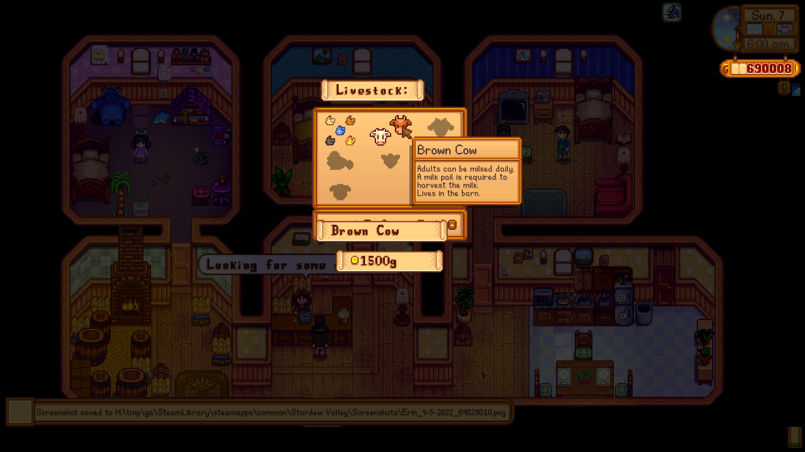 《星露谷物語》牲畜購買自由選擇顏色MOD