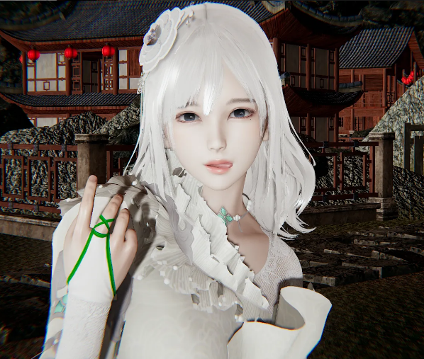 《AI少女》性感古風白衣白發美女MOD