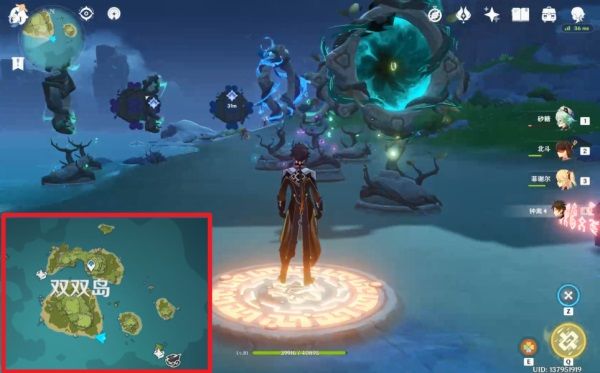 《原神》雙雙島魔環元素靶盤解謎方法