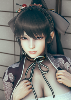 《AI少女》黑色長發誘人和服小姐姐MOD