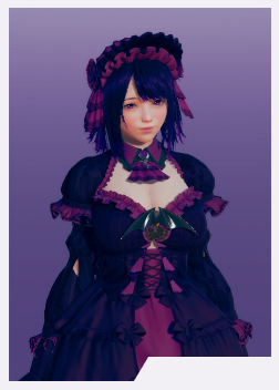 《AI少女》紫色哥特蕾絲裙性感美少女MOD