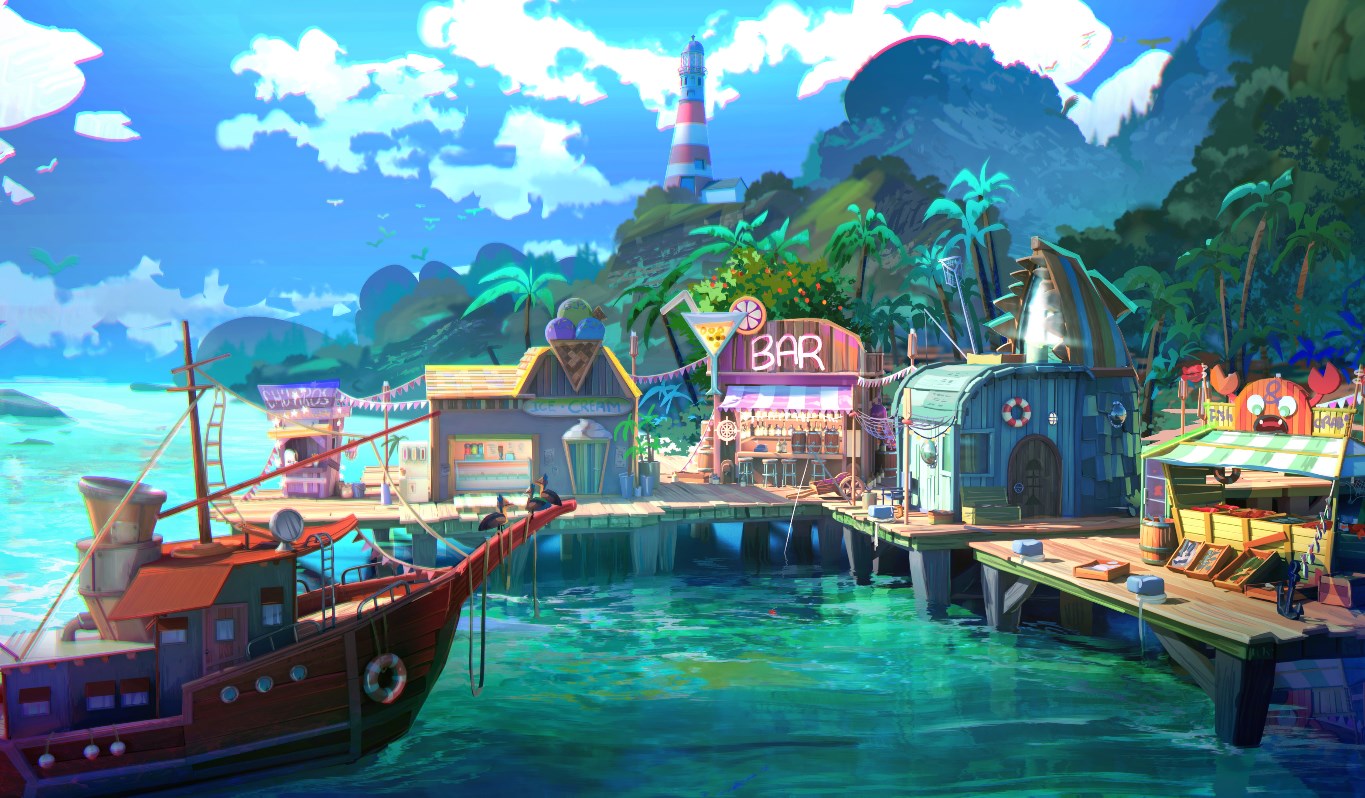 《Wallpaper Engine》夏日小碼頭精美繪圖動(dòng)態(tài)壁紙