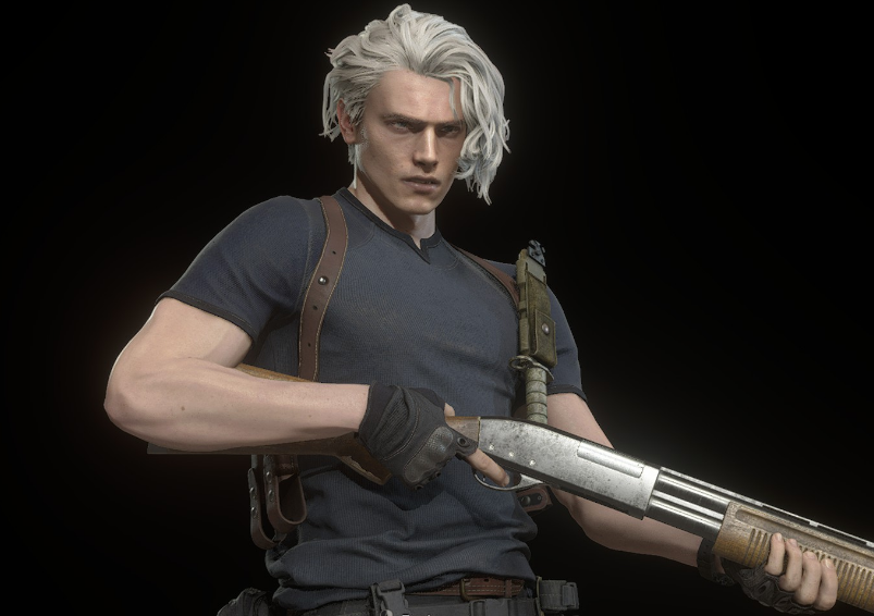 《生化危機4：重制版》默認顏色的浪漫發型MOD