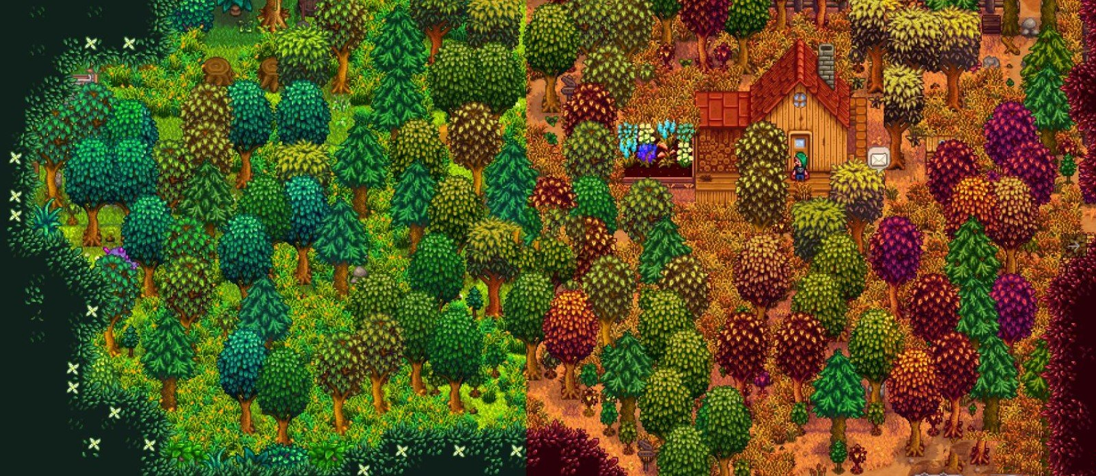 《星露谷物語》季節性樹的顏色美化MOD