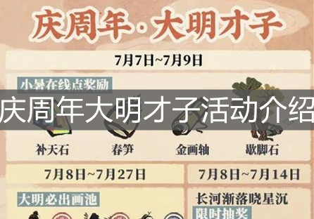 《江南百景圖》慶周年大明才子活動介紹