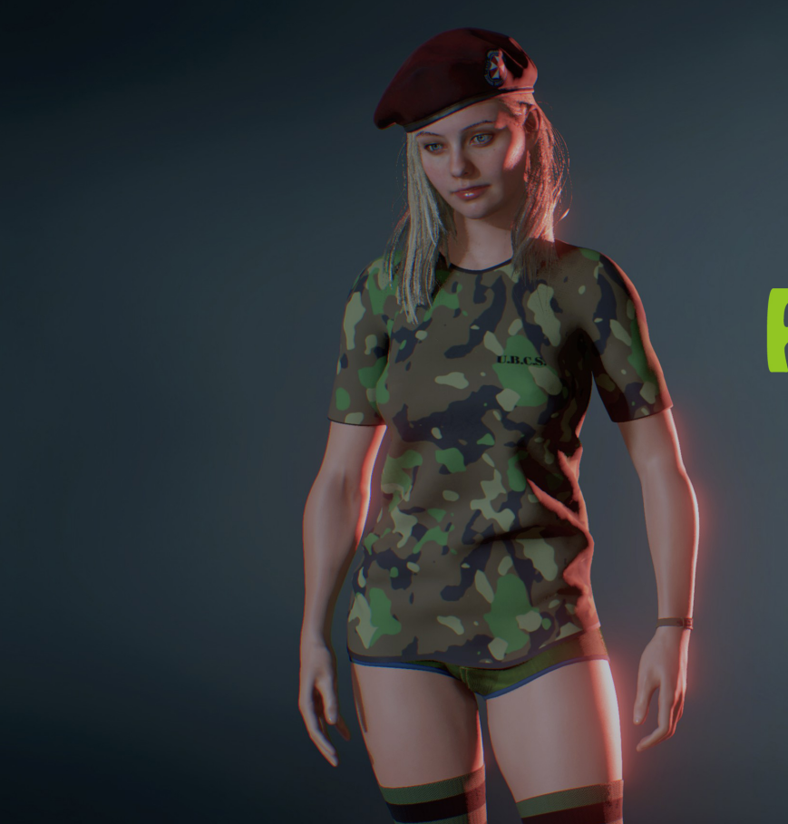 《生化危機2：重制版》克萊爾貝雷帽迷彩服MOD
