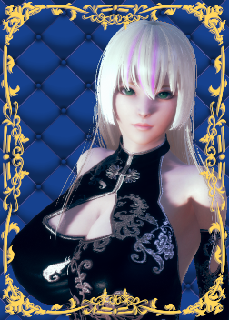 《AI少女》白色長發(fā)綠色雙瞳性感黑色旗袍小姐姐MOD