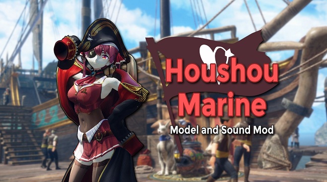 《怪物獵人崛起：曙光》虛擬偶像寶鐘瑪琳模型和聲音MOD