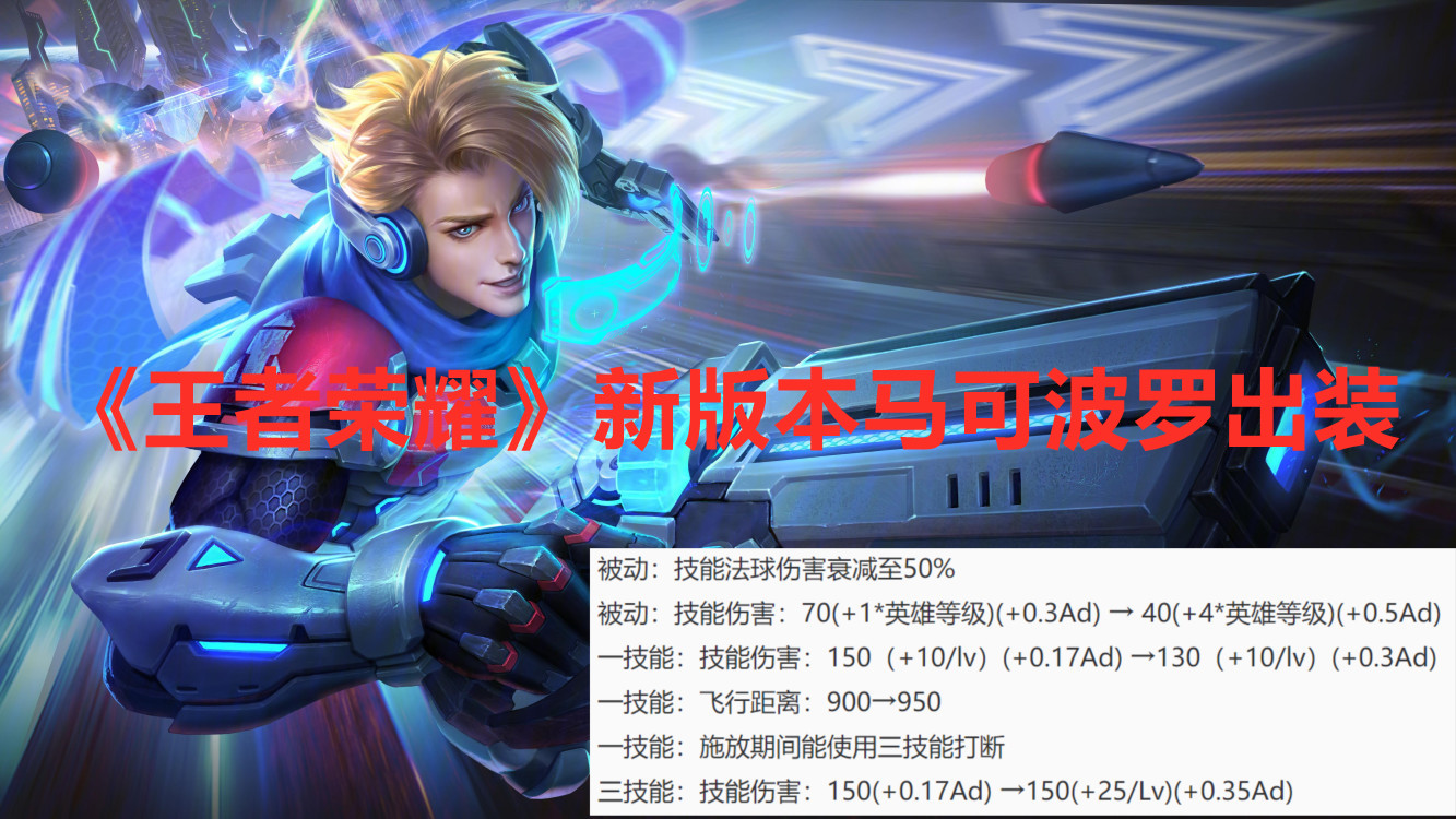 《王者榮耀》新版本馬可波羅出裝