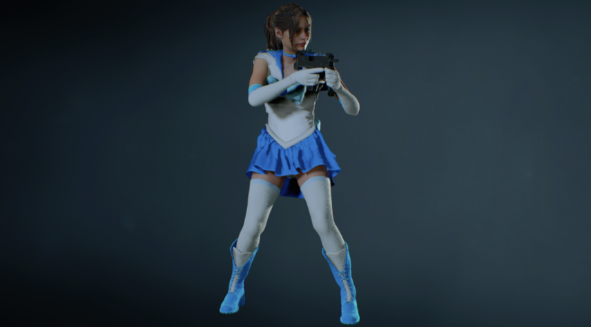 《生化危機2：重制版》克萊爾cos美少女戰士水手水星MOD