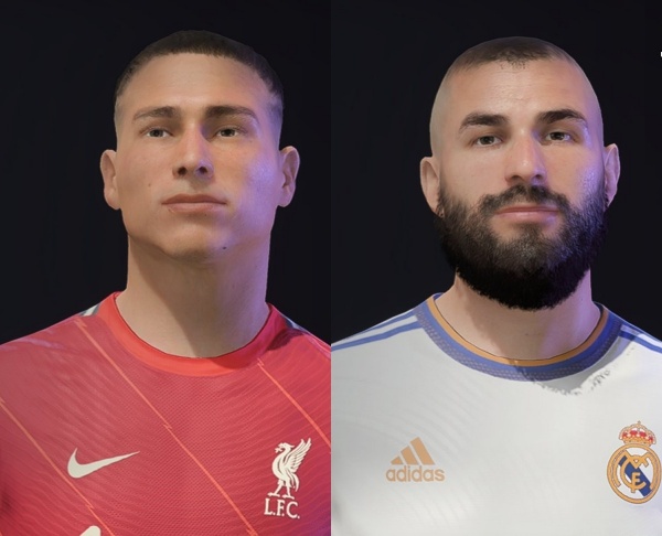 《FIFA 22》本澤馬、達(dá)爾文·努涅斯臉型補(bǔ)丁