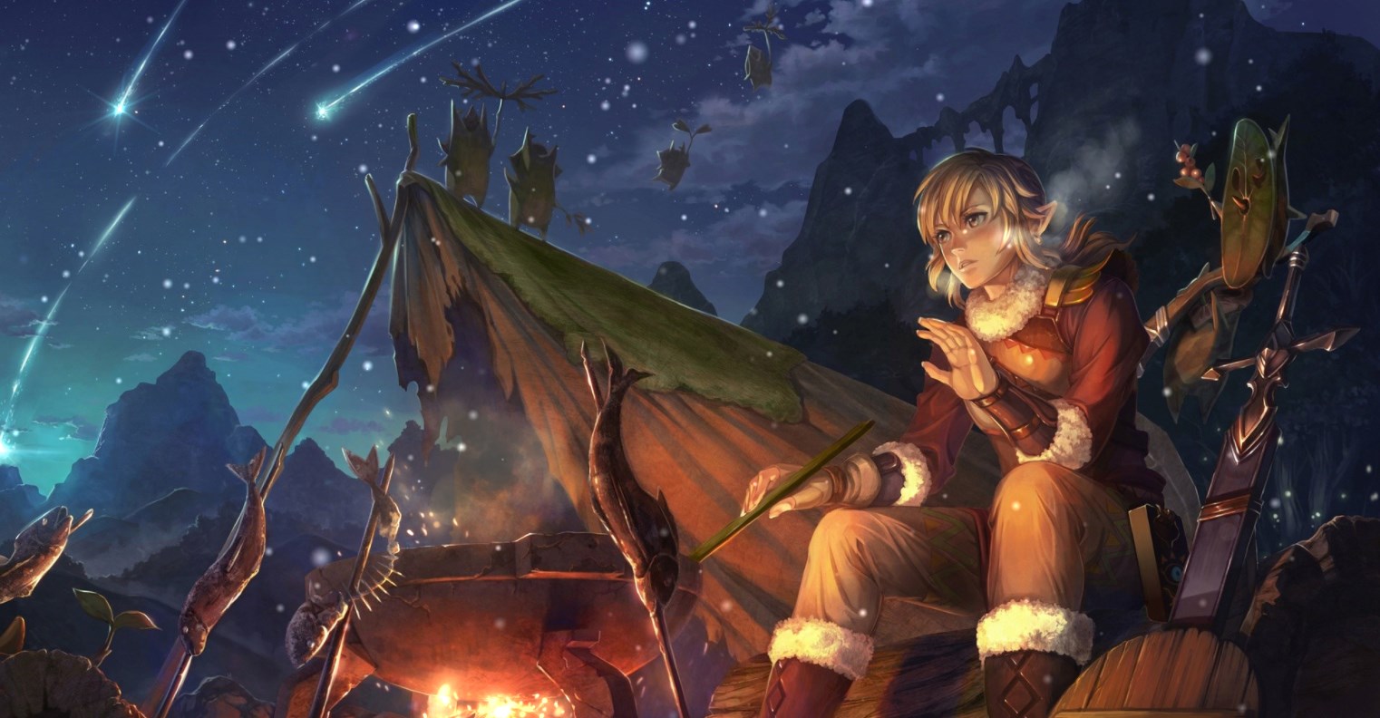 《Wallpaper Engine》塞爾達(dá)荒野之息 - 雪山野炊繪圖動態(tài)壁紙