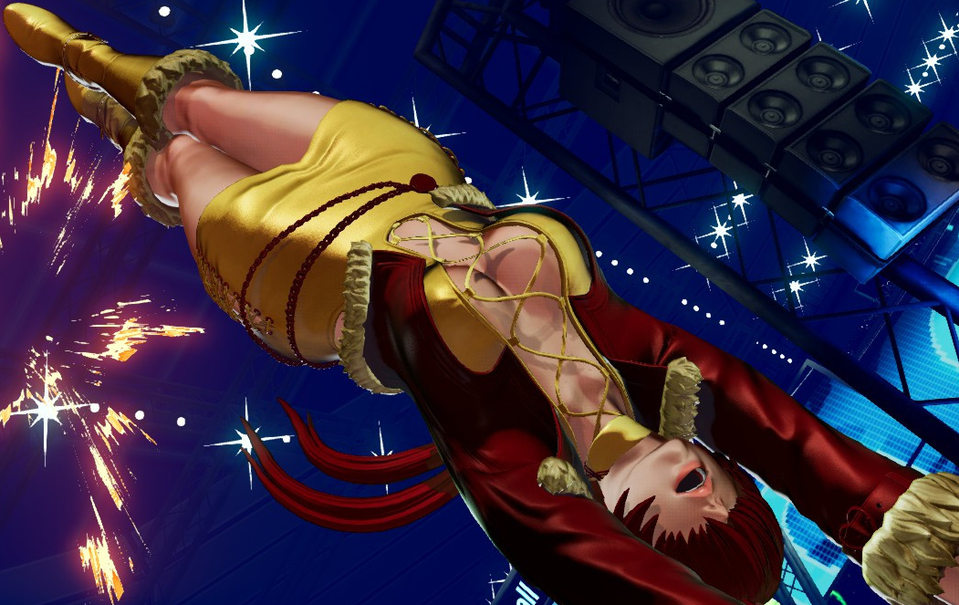 《拳皇15》夏爾米紅色皮衣金色短裙形象MOD
