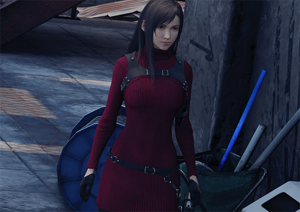 《最終幻想7：重制版》蒂法cos艾達王無槍托MOD